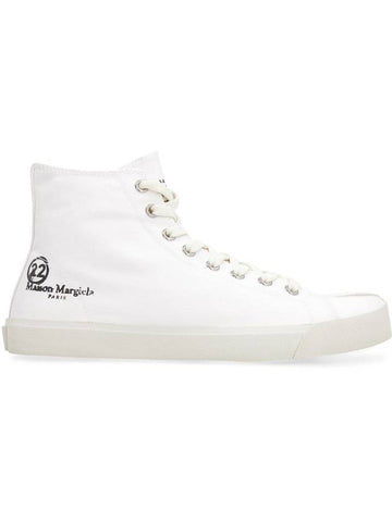 Men's Logo Tabi High Top Sneakers White - MAISON MARGIELA - BALAAN 1