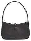 LE 5A 7 Small Smooth Leather Hobo Shoulder Bag Black - SAINT LAURENT - BALAAN 5