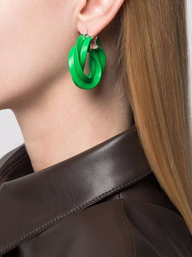 Twist Hoop Earrings Parakeet - BOTTEGA VENETA - BALAAN 3