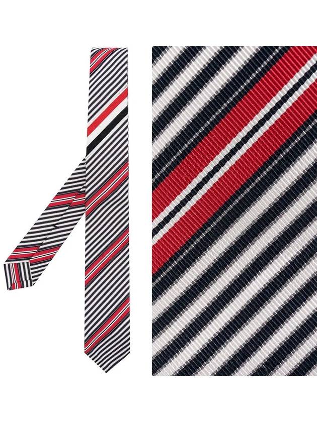 Jacquard Wrap Three Stripe Silk Tie - THOM BROWNE - BALAAN 2