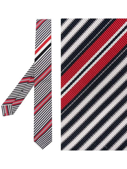 Jacquard Wrap Three Stripe Silk Tie - THOM BROWNE - BALAAN 2