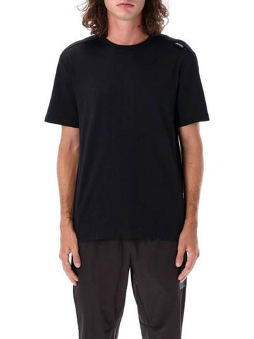 Logo series crew neck cotton short sleeve t shirt black - EMPORIO ARMANI - BALAAN 1