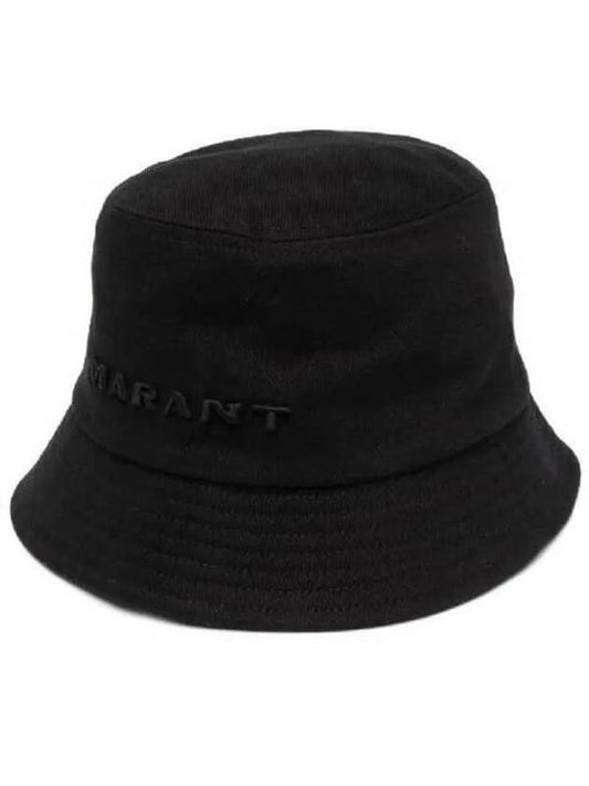 Embroidered Logo Bucket Hat Black - ISABEL MARANT - BALAAN 2