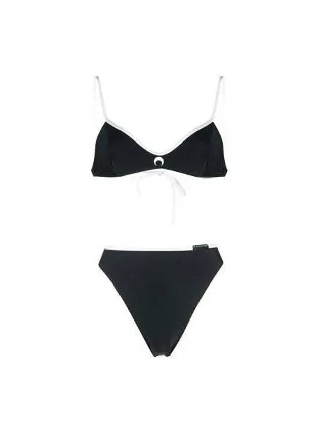 Marine Serre Women s Active Jersey Bikini Swimsuit Black T344WJERPA0002 - MARINE SERRE - BALAAN 1