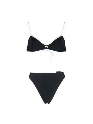 Marine Serre Women s Active Jersey Bikini Swimsuit Black - MARINE SERRE - BALAAN 1