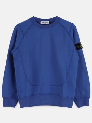 Stone Kids Waffen Patch Round Neck Sweatshirt Blue 751660646 V0022 1063549 - MONCLER - BALAAN 1