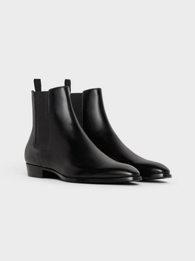 Drugstore Shiny Calfskin Chelsea Boots Black - CELINE - BALAAN 3