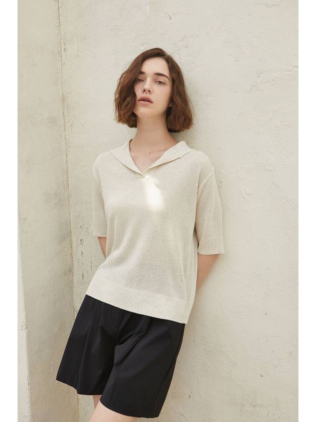 collar linen knit_IVORY - ARIFF - BALAAN 1