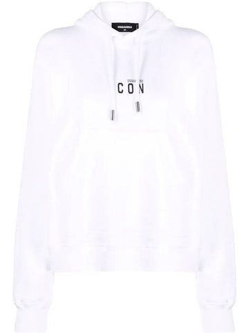 logo-print long-sleeved hoodie - DSQUARED2 - BALAAN 1