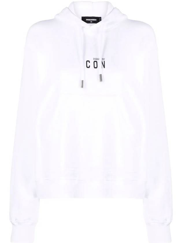 logo-print long-sleeved hoodie - DSQUARED2 - BALAAN 1