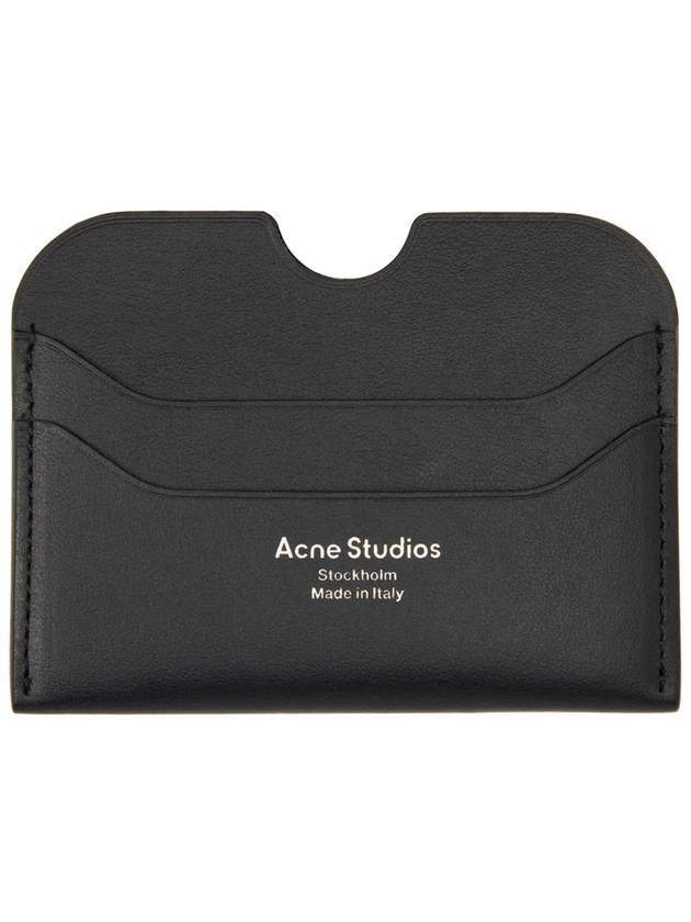 Silver Logo Card Wallet Black - ACNE STUDIOS - BALAAN 3