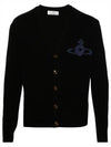 Alex Sphere Intarsia Cardigan Black - VIVIENNE WESTWOOD - BALAAN 2