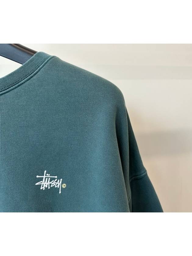 AU Australia ITALIC Crew Sweatshirt ST131301 Moss Green WOMENS - STUSSY - BALAAN 7