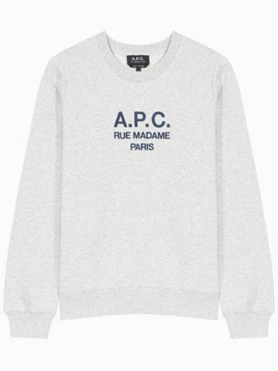 Women's TINa Logo Sweat Sweatshirt Heather Ecru - A.P.C. - BALAAN 2