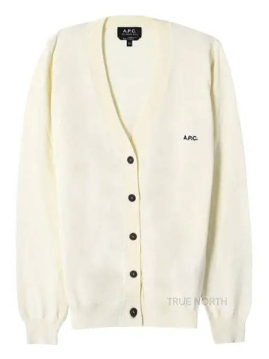 Bella Logo Embroidery Cardigan Ivory - A.P.C. - BALAAN 2