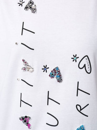 Embroidered Patch Applique T-shirt - LANVIN - BALAAN 2