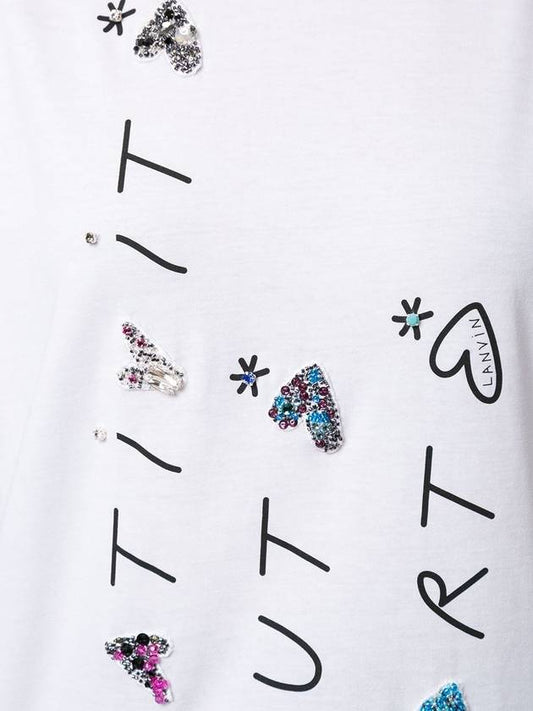 Embroidered Patch Applique T-shirt - LANVIN - BALAAN 2