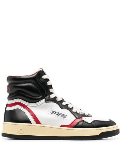 Liberty High Top Sneakers Black White Red - AUTRY - BALAAN 2