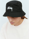 Big Stock Bucket Hat Black 1321132 - STUSSY - BALAAN 4