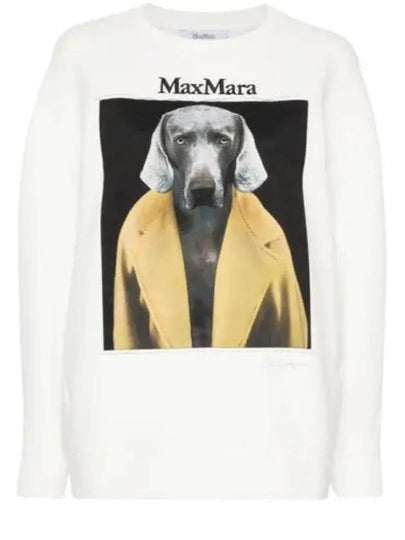 Bacco Embroidered Logo Sweatshirt White - MAX MARA - BALAAN 2