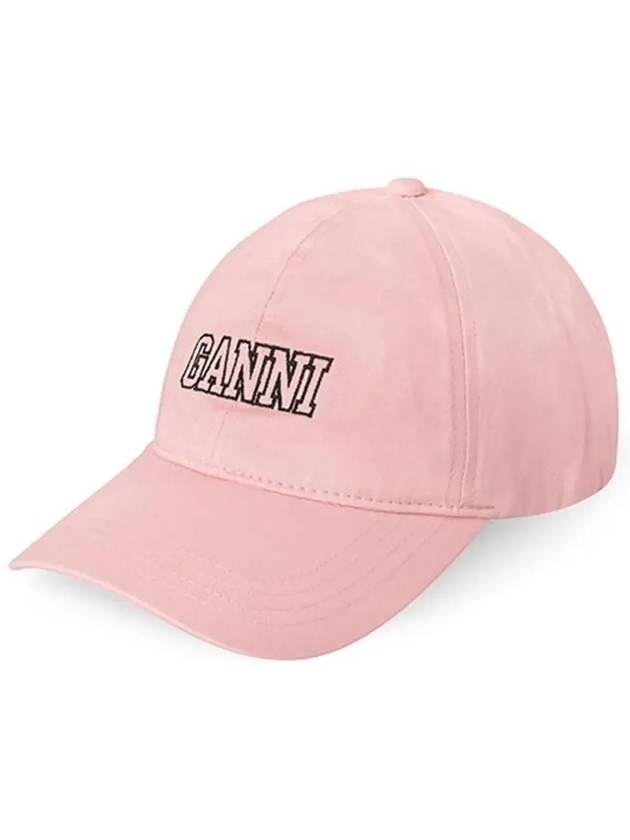 Embroid Logo Ball Cap Lilac - GANNI - BALAAN 5