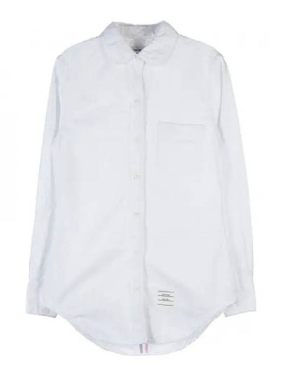 RWB Back Stripe Round Collar Classic Oxford Shirt White - THOM BROWNE - BALAAN 2