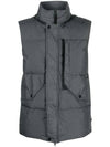 Wappen Patch High Neck Padding Vest Lead Grey - STONE ISLAND - BALAAN 1