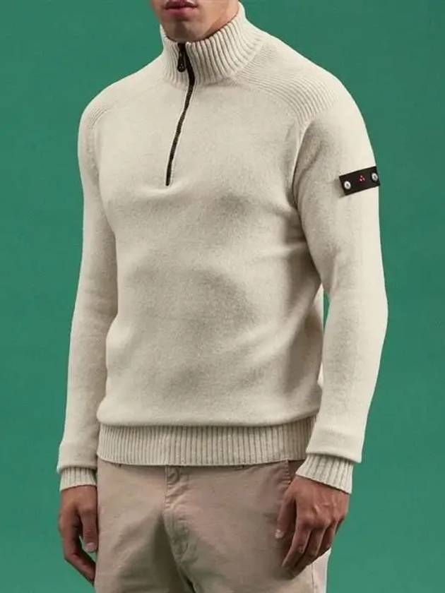 BRAILLE half zip up knit ivory - PEUTEREY - BALAAN 4