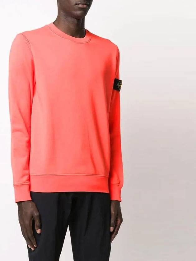 Garment Dyed Cotton Crewneck Sweatshirt Orange - STONE ISLAND - BALAAN 4