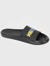 Men's Logo Printing Rubber Slippers Black - KENZO - BALAAN 4