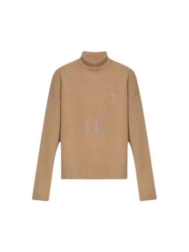 Embossed Logo Turtleneck Nude - AMI - BALAAN 2