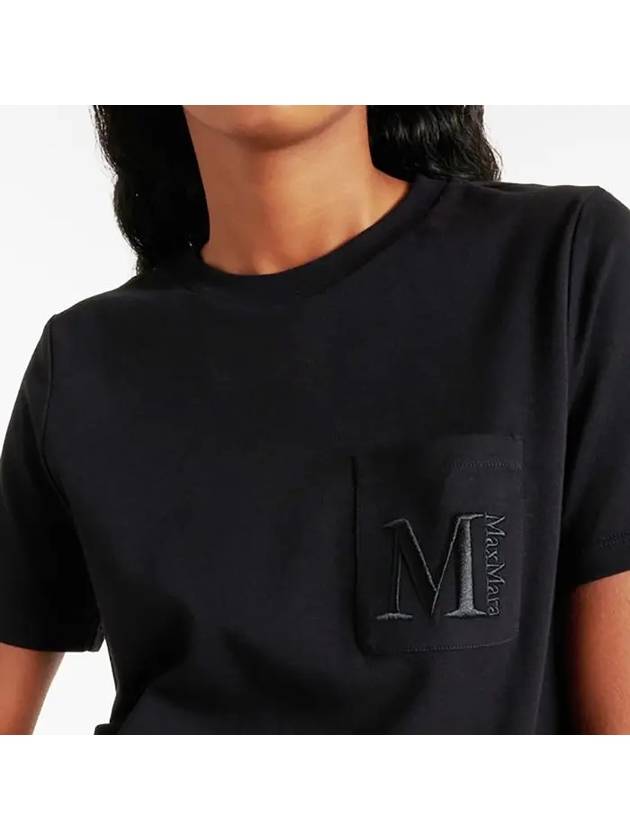 Madera Cotton Short Sleeve T-Shirt Black - MAX MARA - BALAAN 5