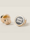 Enameled Metal Earrings Black - MIU MIU - BALAAN 3