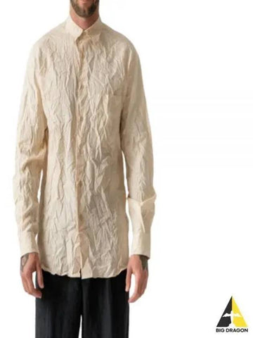 WRINKLED WASHED FINX TWILL SHIRT PINK BEIGE A24SS02FW Wrinkle fins - AURALEE - BALAAN 1