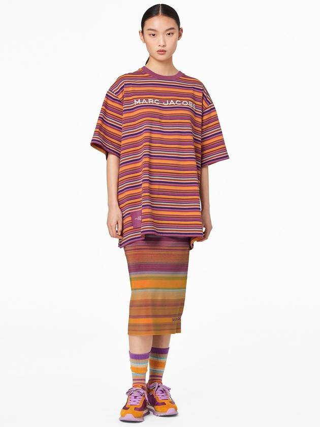 Big T-Shirt Color Stripes_Purple Multi (C602P06PF22-501) - MARC JACOBS - BALAAN 4