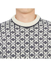 Monogram Jacquard Knit Top Off White - JIL SANDER - BALAAN 7