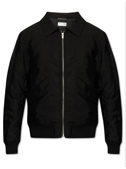 Zip-Up Bomber Jacket Black - SAINT LAURENT - BALAAN 2