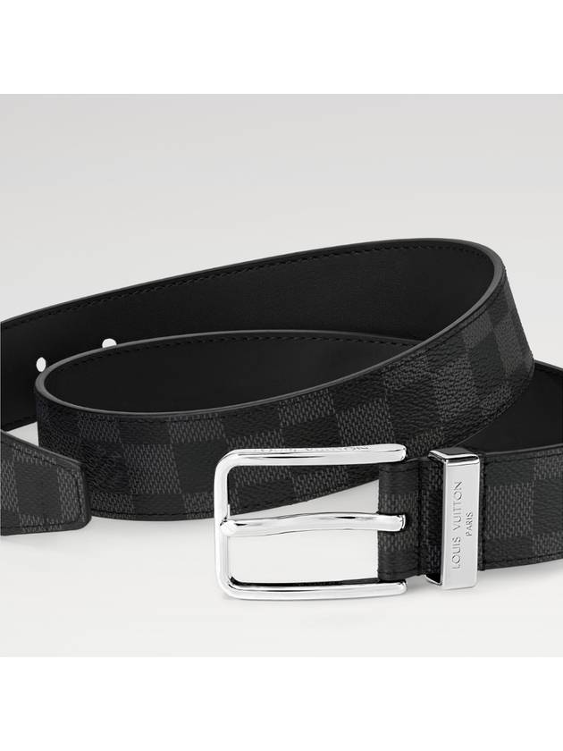 Pont Neuf 35mm Leather Belt Grey - LOUIS VUITTON - BALAAN 4