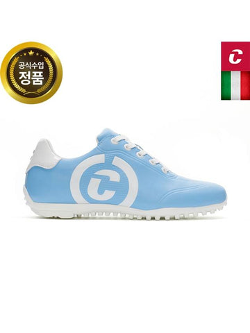 Official Italian handmade golf shoes QUEENSCUP LIGHT BLUE - DUCA DEL COSMA - BALAAN 1