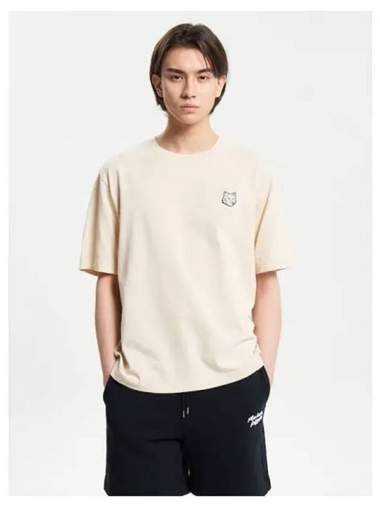 Men s bold foxhead patch oversized boxy fit t shirt paper domestic product - MAISON KITSUNE - BALAAN 1