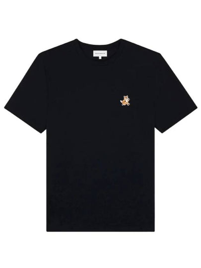 Speedy Fox Patch Comfort Short Sleeve T-Shirt Black - MAISON KITSUNE - BALAAN 2