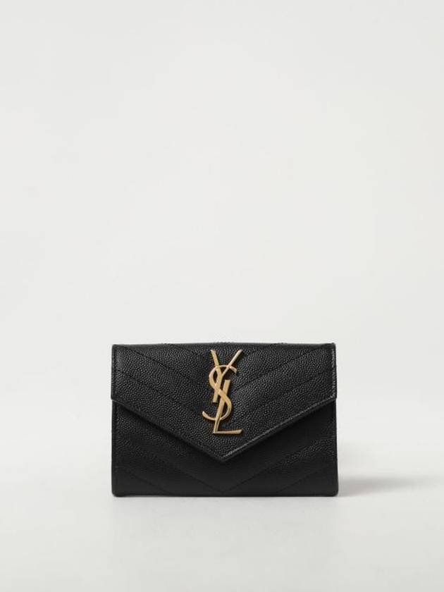 Monogram Envelope Small Half Wallet Black Gold - SAINT LAURENT - BALAAN 2