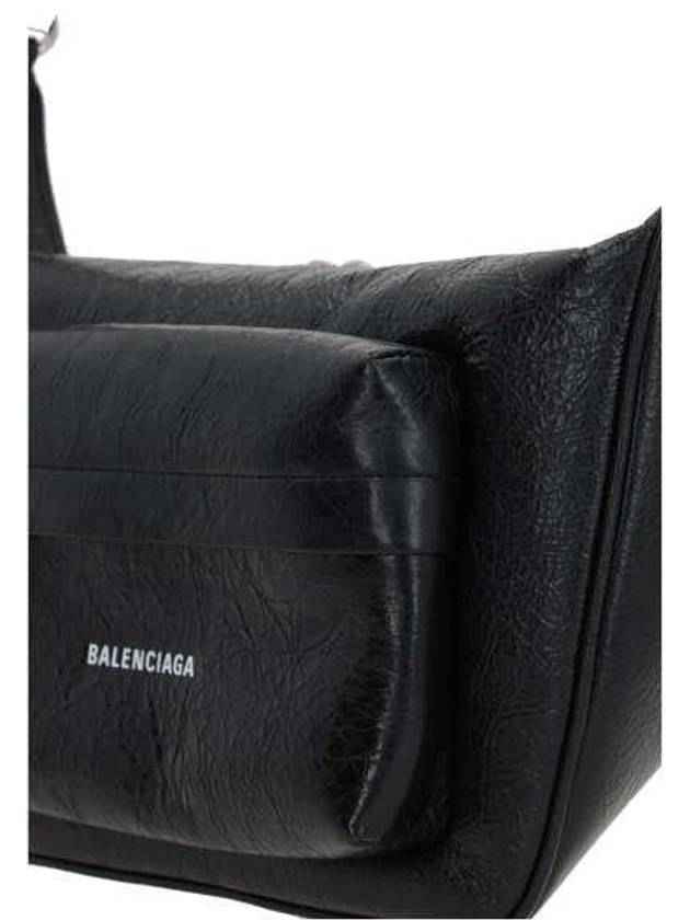 Raver Logo Handle Medium Shoulder Bag Black - BALENCIAGA - BALAAN 5