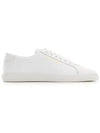 Men's Andy Leather Low Top Sneakers White - SAINT LAURENT - BALAAN 3