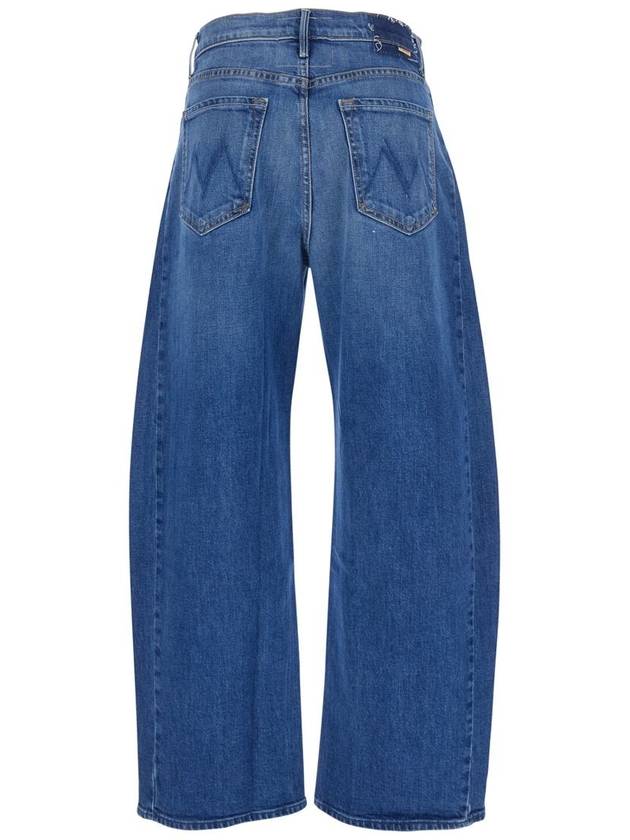 Blue Five Pocket Jeans With Logo On The Back In Denim Woman - MOTHER - BALAAN 1