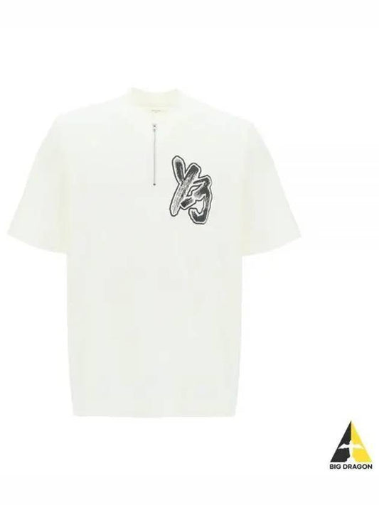 Men's Y 3 Short Sleeve T-Shirt IA3109 OWHITE - YOHJI YAMAMOTO - BALAAN 2