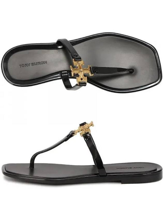 Roxanne Logo Flip Flops Black - TORY BURCH - BALAAN 2