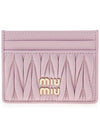 Materasse Nappa Leather Card Wallet Alabaster Pink - MIU MIU - BALAAN 1