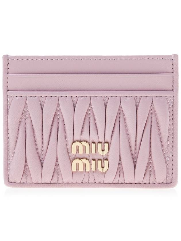 Materasse Nappa Leather Card Wallet Alabaster Pink - MIU MIU - BALAAN 1
