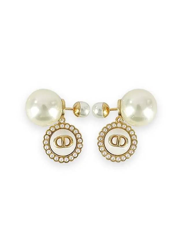 Tribales Resin Pearls Earrings Gold - DIOR - BALAAN 3